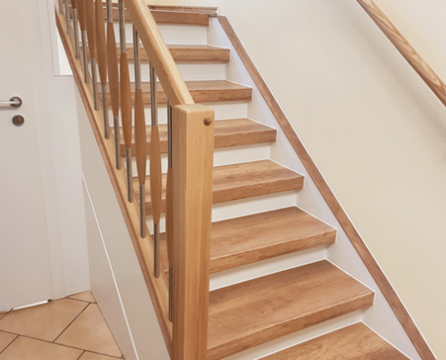 renovierte Laminatstufentreppe renovierte Treppe mit Laminatstufen