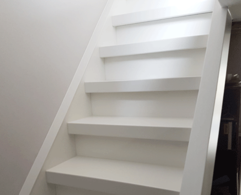 weisse Laminatstufen Laminatstufen weiß